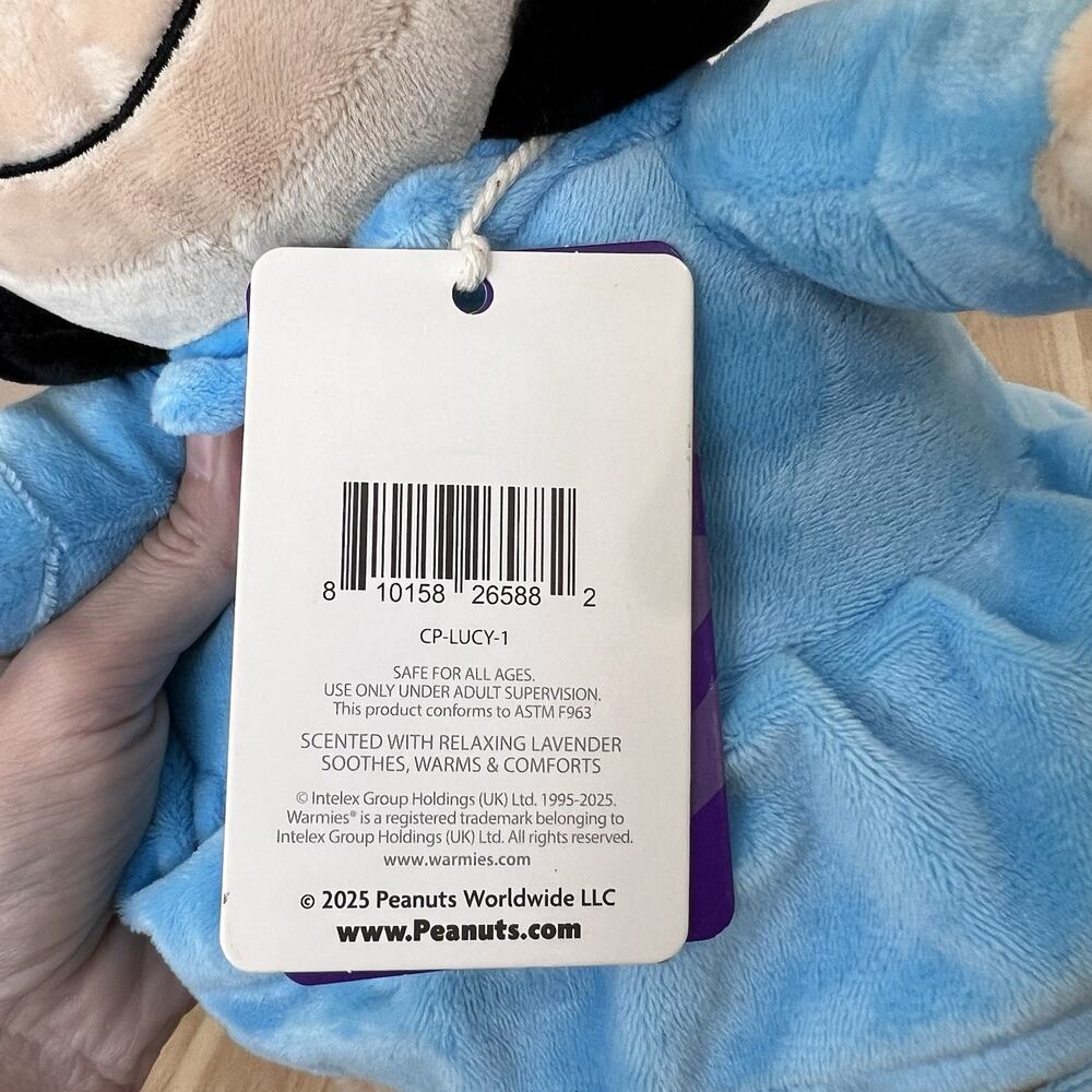 NEW Peanuts Lucy Warmies Microwaveable Weighted Heated Scented Warming Plush - Picture 3 of 3